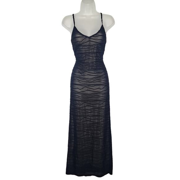bebe Dresses & Skirts - VTG 90s Y2K Bebe Moda Tank Slip Dress Maxi Sheer Overlay S Prom Bombshell HOCO